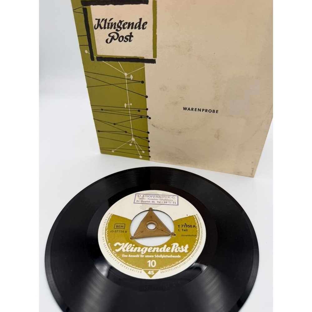 Vintage Klingende Post 10 German 45 RPM Record EP Warenprobe Decca RCA T 71950 A